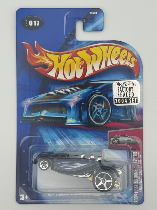 Hot Wheels Hardnoze Grandy Lusion First Edition Factory Sealed 2004 w Protector