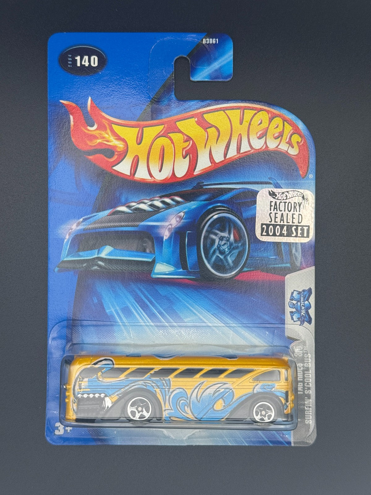 Hot Wheels Surfin' S'Cool Bus Tag Rides Factory Sealed 2004 Set w Protector
