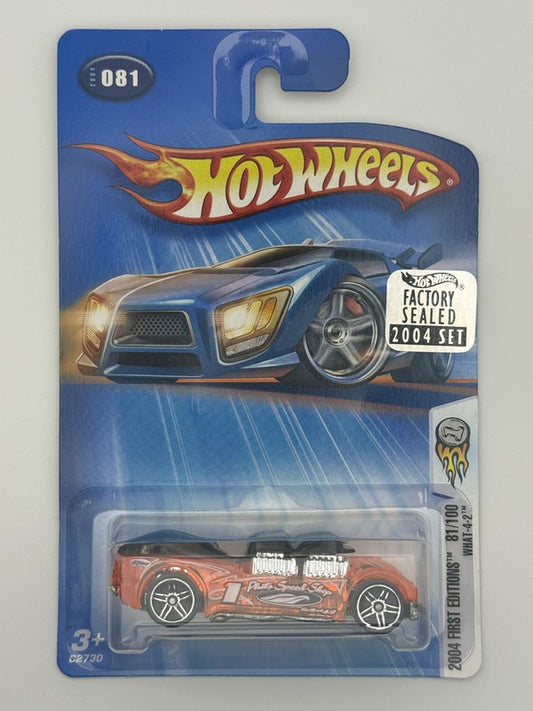 Hot Wheels #81 What-4-2 First Edition Factory Sealed 2004 Set w Protector