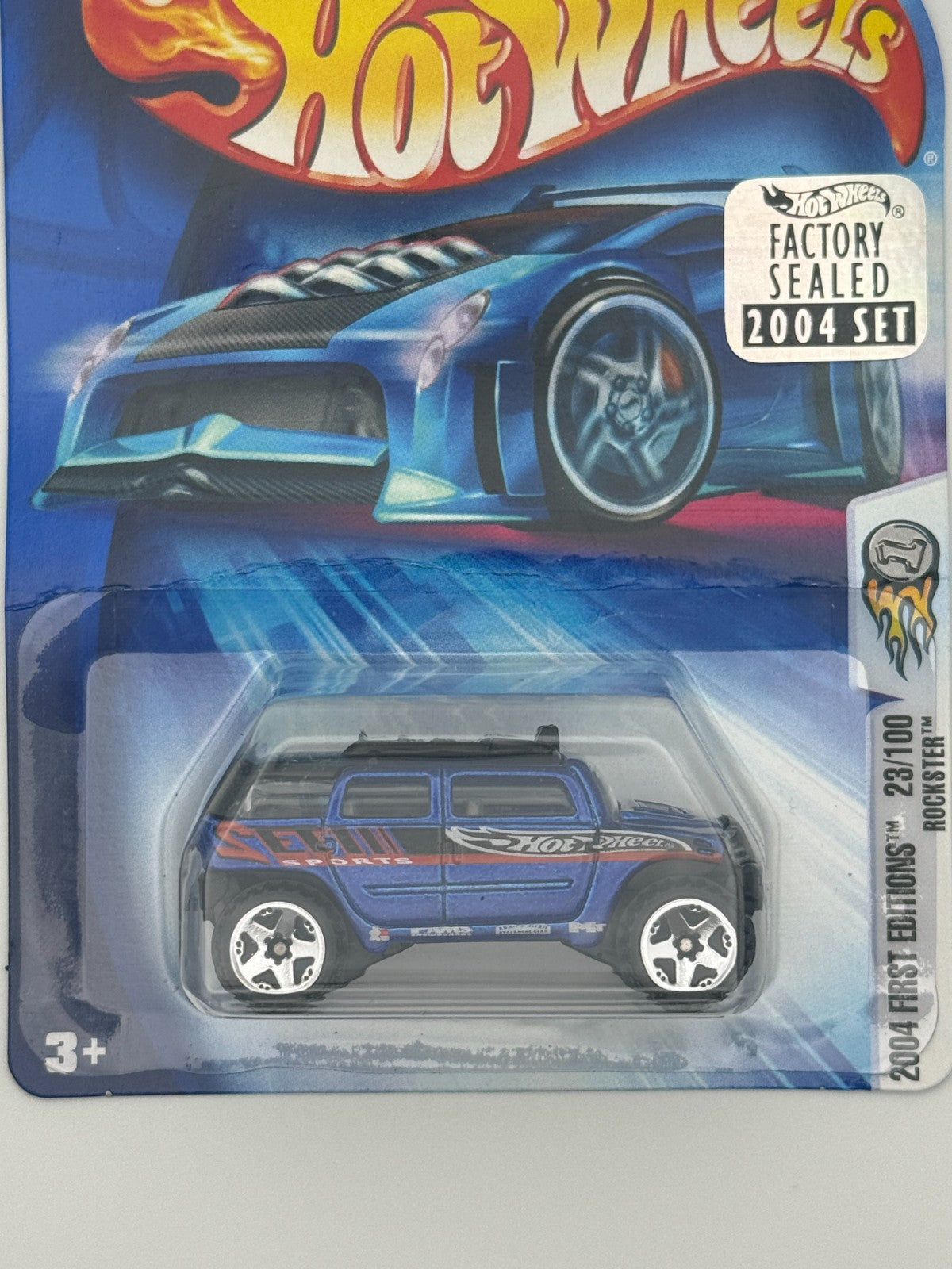 Hot Wheels #23 Rockster First Edition Factory Sealed 2004 Set w Protector