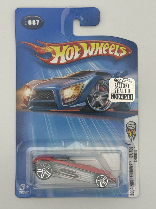 Hot Wheels #87 Shredded First Edition Factory Sealed 2004 Set w Protector