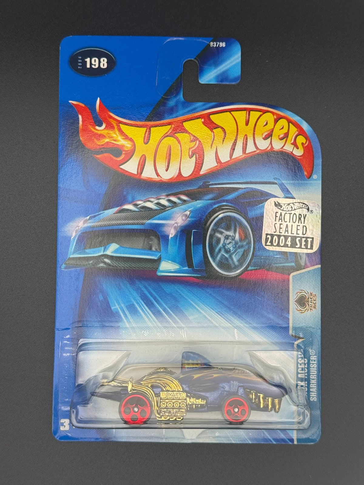 Hot Wheels Sharkruiser Track Aces Factory Sealed 2004 Set w Protector