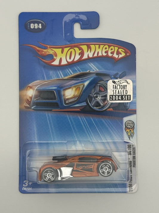 Hot Wheels #94 Phantom Racer First Edition Factory Sealed 2004 Set w Protector