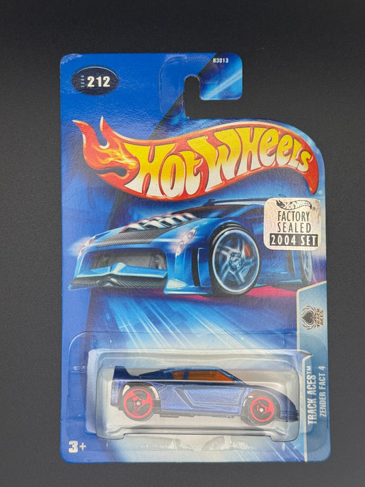 Hot Wheels Zender Fact 4 Track Aces Factory Sealed 2004 Set w Protector