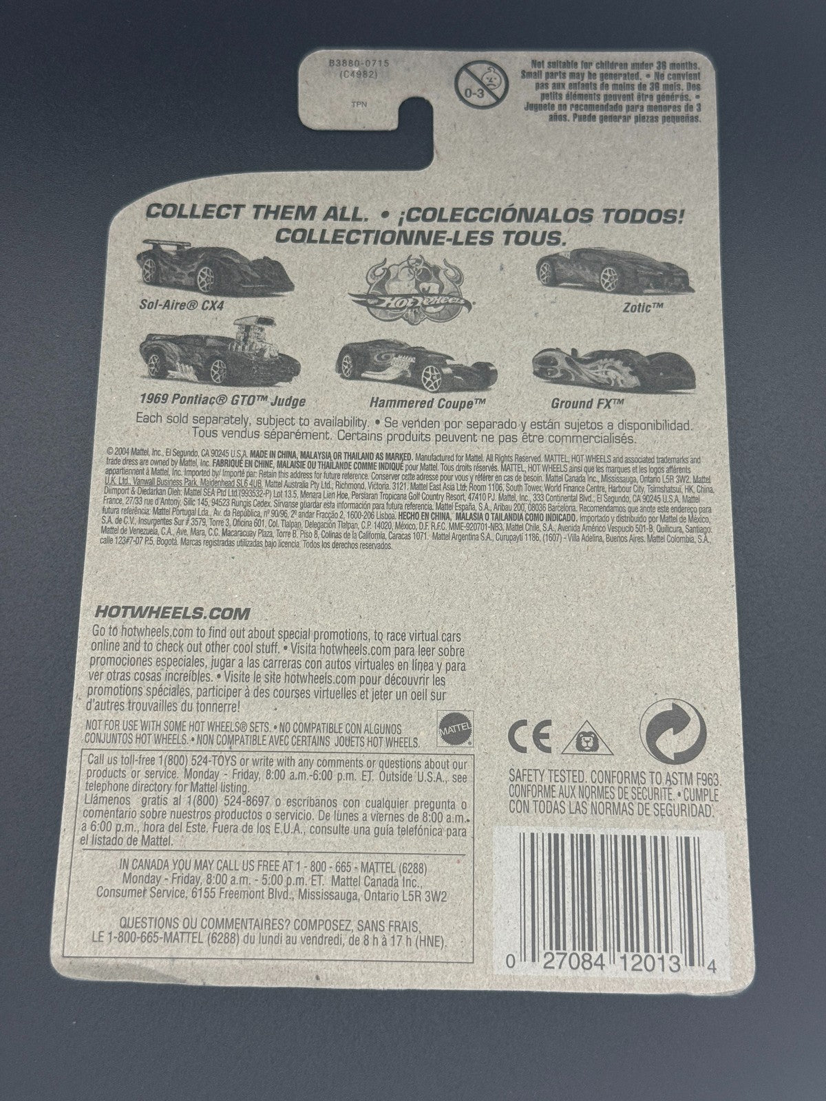 Hot Wheels Zotic Autonomicals Factory Sealed 2004 Set w Protector