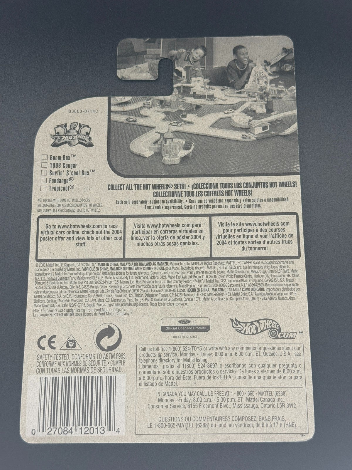 Hot Wheels 1968 Cougar Tag Rides Factory Sealed 2004 Set w Protector
