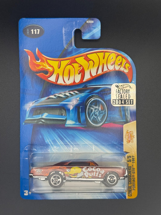 Hot Wheels Pontiac GTO 1967 Cereal Crunchers Factory Sealed 2004 Set w Protector