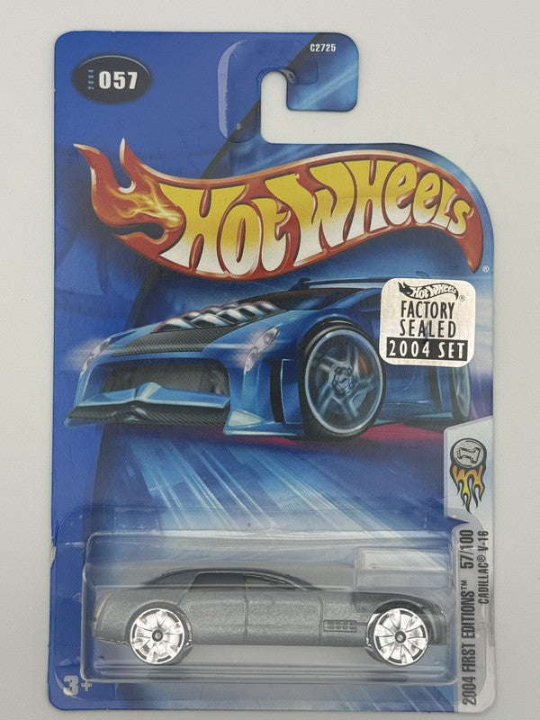 Hot Wheels Cadillac V-16 Concept First Edition Factory Sealed 2004 w Protector