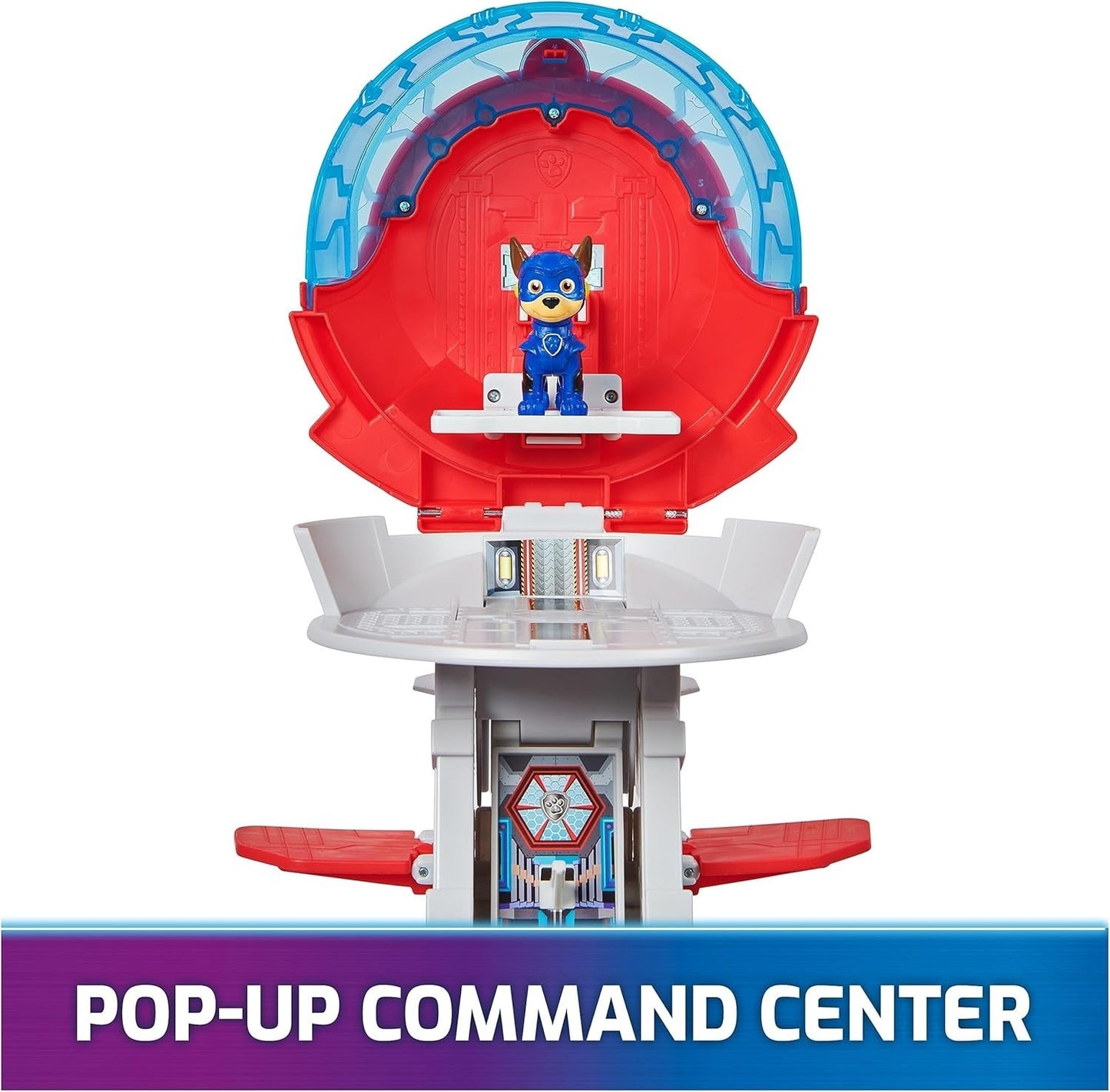 PAW Patrol The Mighty Movie, Aircraft Carrier HQ, Chase Figure & Police Car