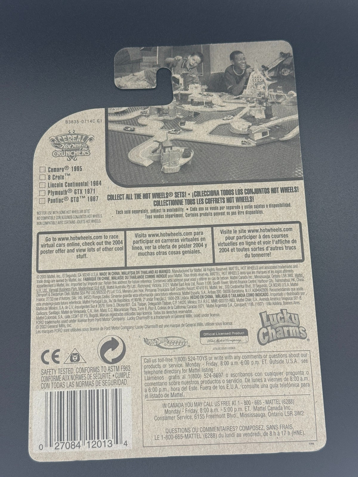 Hot Wheels 8 Crate Cereal Crunchers Factory Sealed 2004 Set w Protector
