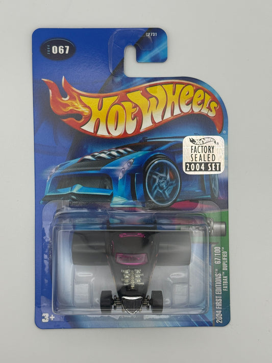 Hot Wheels Fatbax Duplified 2004 First Editions Factory Set 2004 w Protector