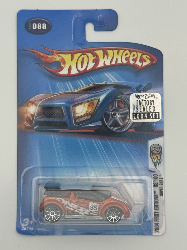 Hot Wheels #88 Super Gnat First Edition Factory Sealed 2004 Set w Protector