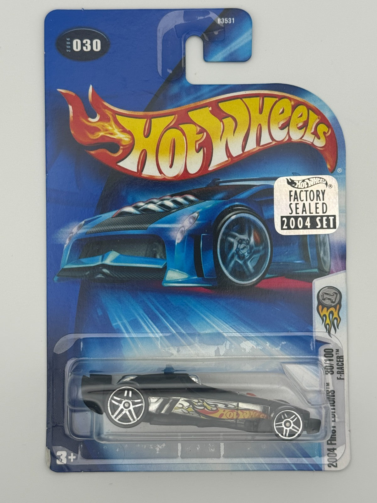 Hot Wheels #30 F-Racer First Edition Factory Sealed 2004 Set w Protector