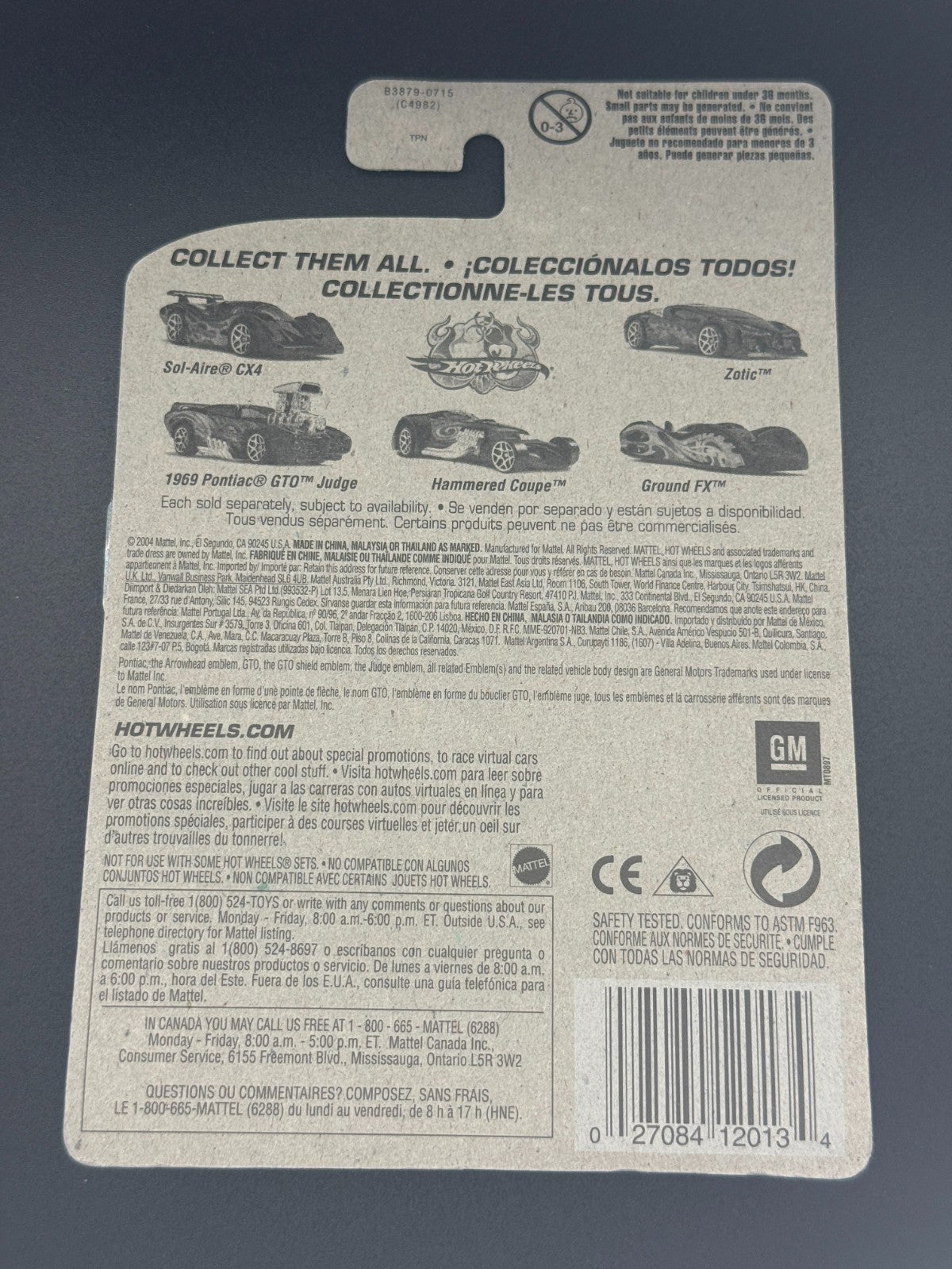 Hot Wheels 1969 Pontiac GTO Judge Autonomicals Factory Set 2004 w Protector