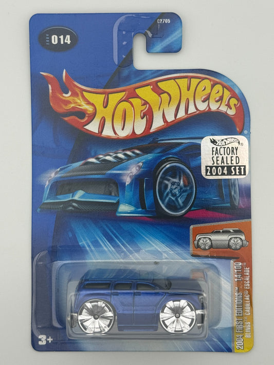 Hot Wheels Blings Cadillac Escalade First Edition Factory Sealed 2004 wProtector