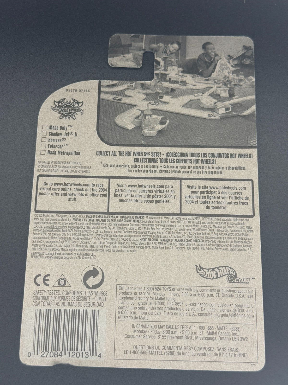 Hot Wheels Humvee Scrapheads Factory Sealed 2004 Set w Protector