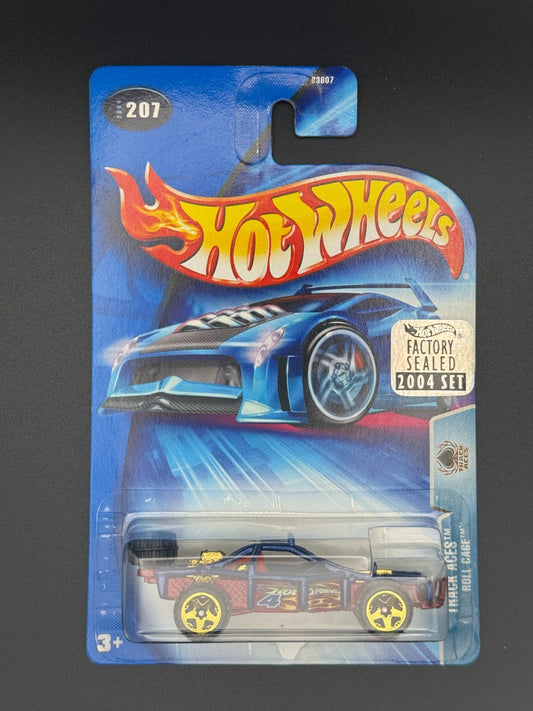 Hot Wheels Roll Cage Track Aces Factory Sealed 2004 Set w Protector