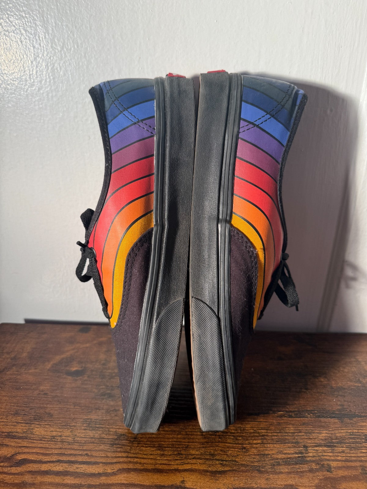 Vans Authentic Refract Rainbow Skate Shoes Men’s Sz 10 Low Top Canvas 500714
