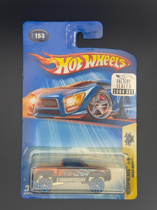 Hot Wheels Mega-Duty Scrapheads Factory Sealed 2004 Set w Protector