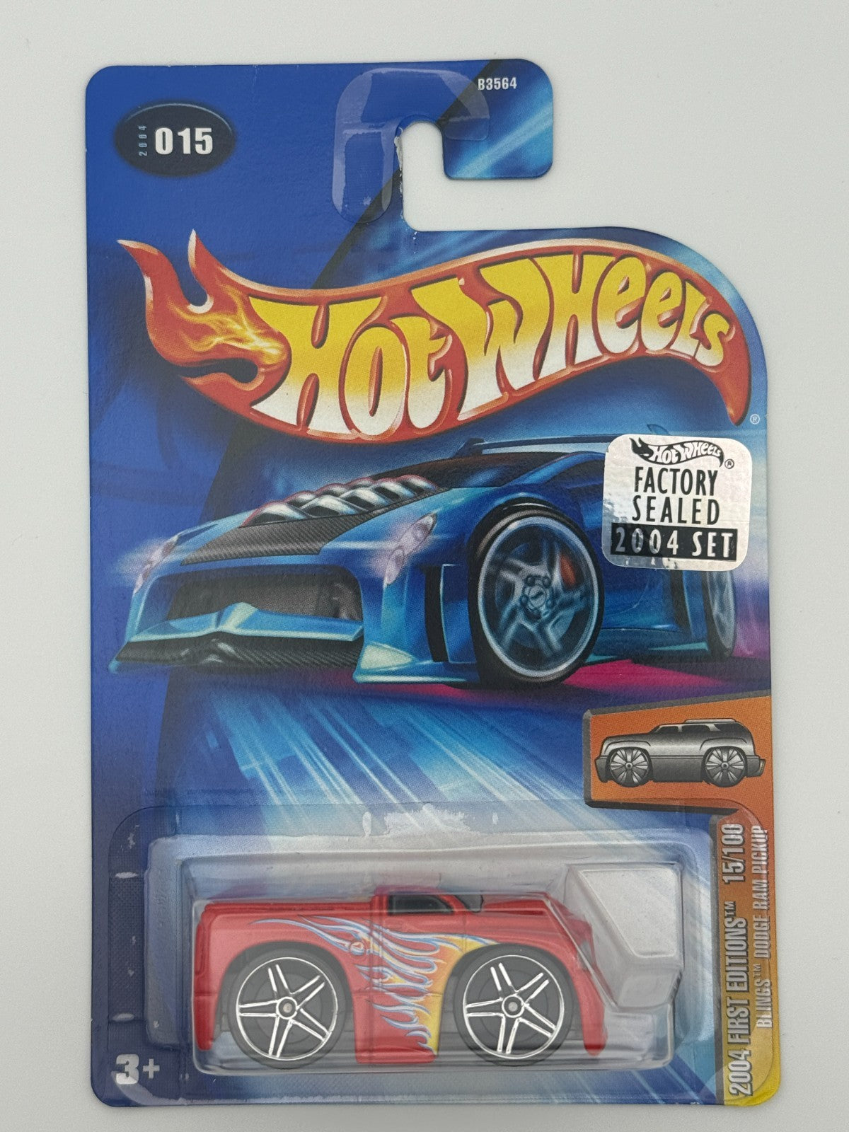 Hot Wheels Blings Dodge Ram Pickup First Edition Factory Sealed 2004 w Protector