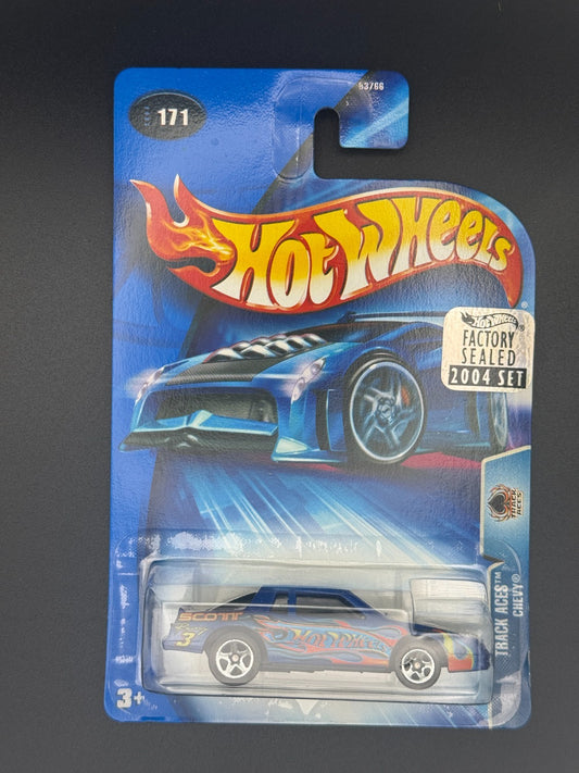 Hot Wheels Chevy Stocker Track Aces Factory Sealed 2004 Set w Protector