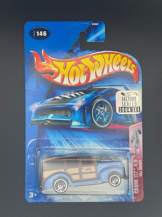 Hot Wheels '40s Woody Crank Itz Factory Sealed 2004 Set w Protector