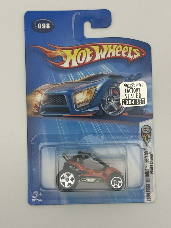 Hot Wheels #98 Power Sander First Edition Factory Sealed 2004 Set w Protector