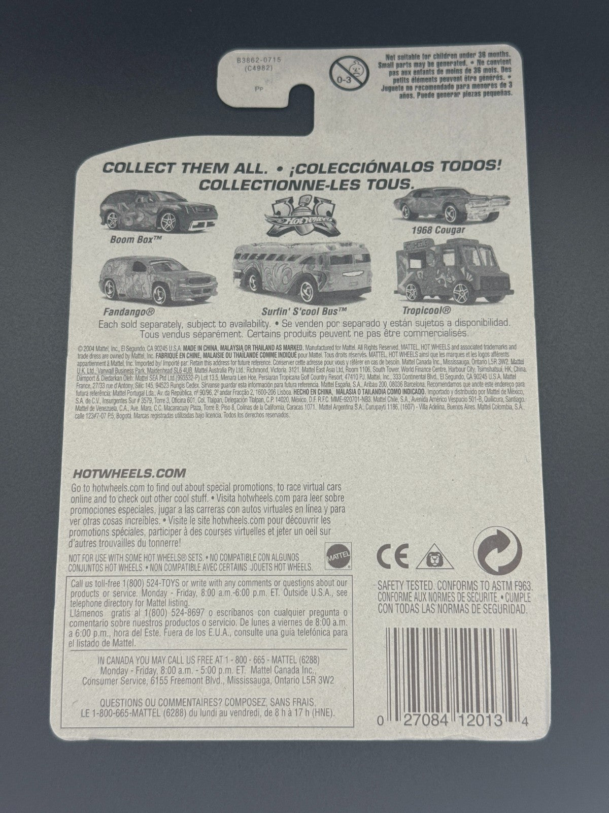 Hot Wheels Fandango Tag Rides Factory Sealed 2004 Set w Protector