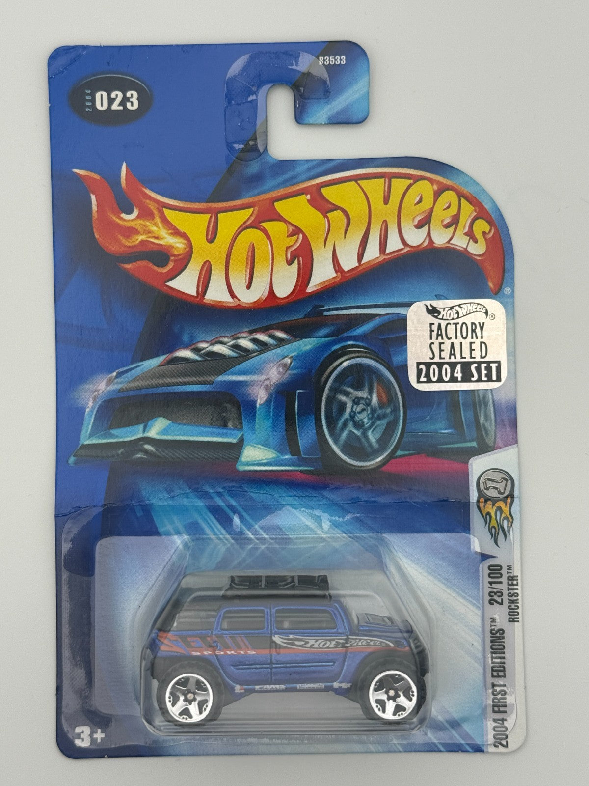Hot Wheels #23 Rockster First Edition Factory Sealed 2004 Set w Protector