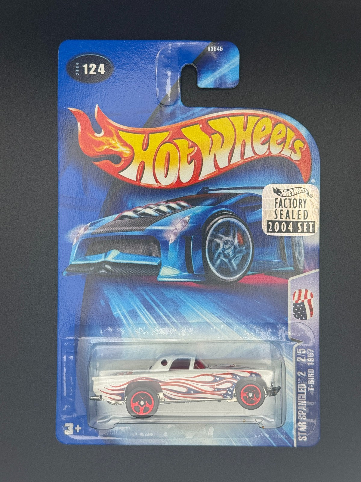 Hot Wheels T-Bird 1957 Star Spangled 2 Factory Sealed 2004 Set w Protector