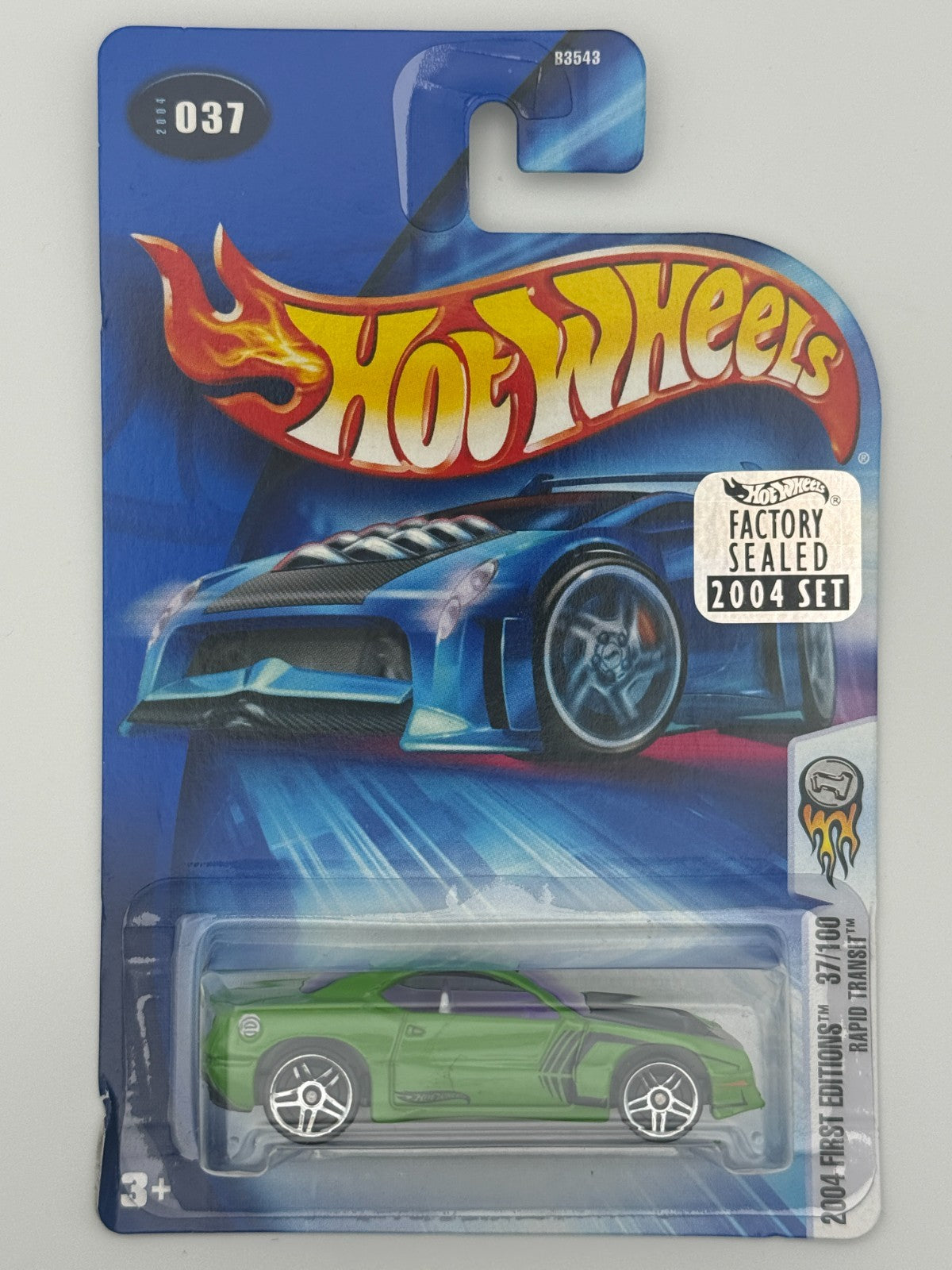 Hot Wheels #37 Rapid Transit First Edition Factory Sealed 2004 Set w Protector