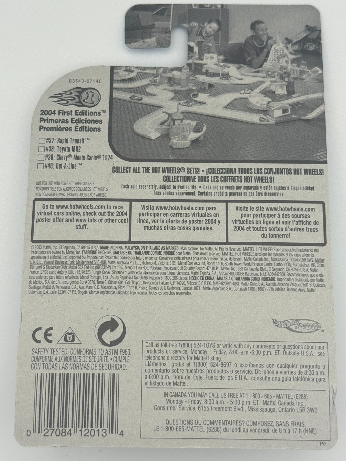 Hot Wheels #37 Rapid Transit First Edition Factory Sealed 2004 Set w Protector