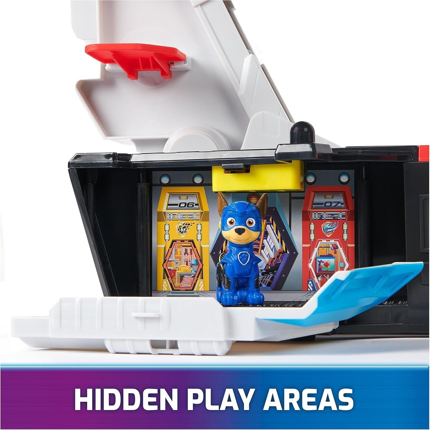 PAW Patrol The Mighty Movie, Aircraft Carrier HQ, Chase Figure & Police Car